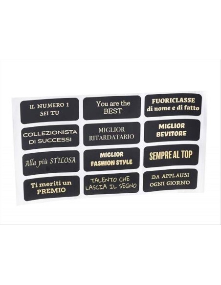 Vaso Coppa Numero Uno in Ceramica con Etichette