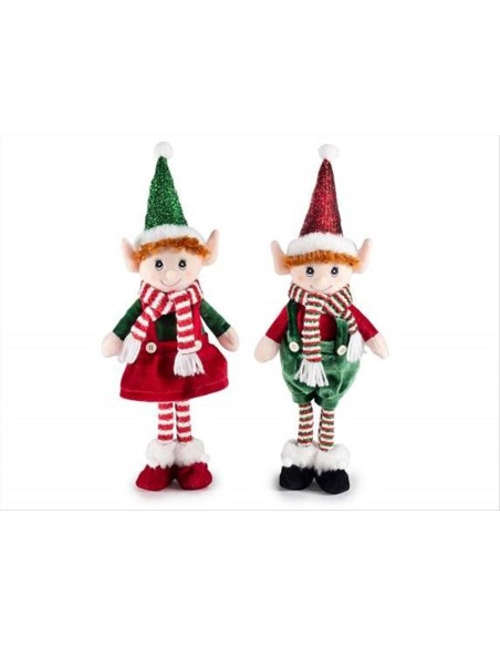 Elfo natalizio con sciarpa in tessuto - 2 varianti - Da appoggio 🎄🧝‍