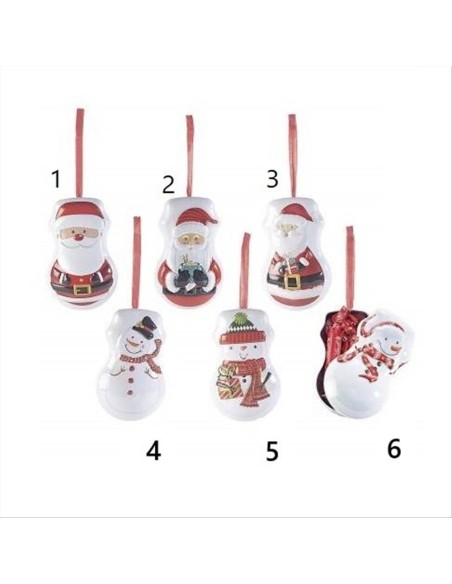 Scatolina natalizia a forma di personaggio - 6 varianti - H11 cm 🎅🎁