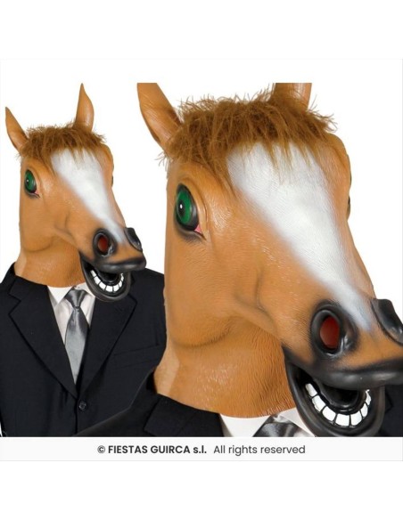 Maschera Cavallo in Lattice con Pelo Realistica