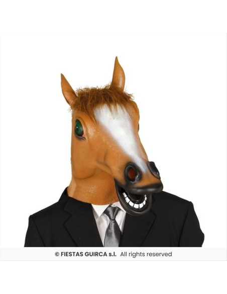 Maschera Cavallo in Lattice con Pelo Realistica