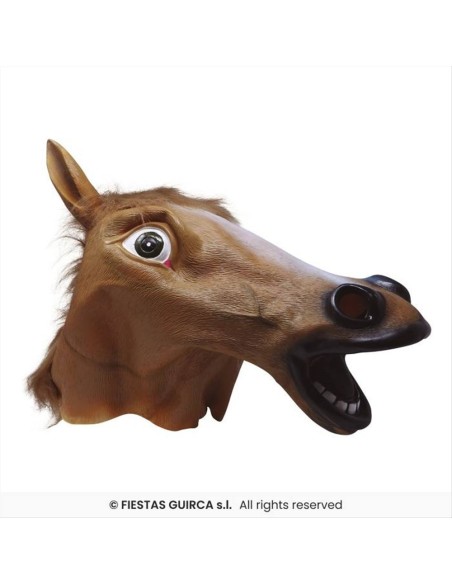 Maschera Cavallo in Lattice con Pelo Realistica