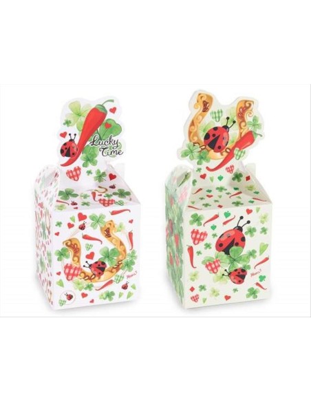 Scatolina Portafortuna con Quadrifoglio 2 Varianti