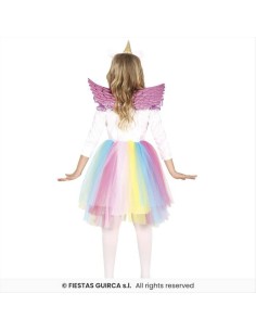 Costume Bambina Unicorno Arcobaleno - 4 Taglie | Diamante Rosa 2