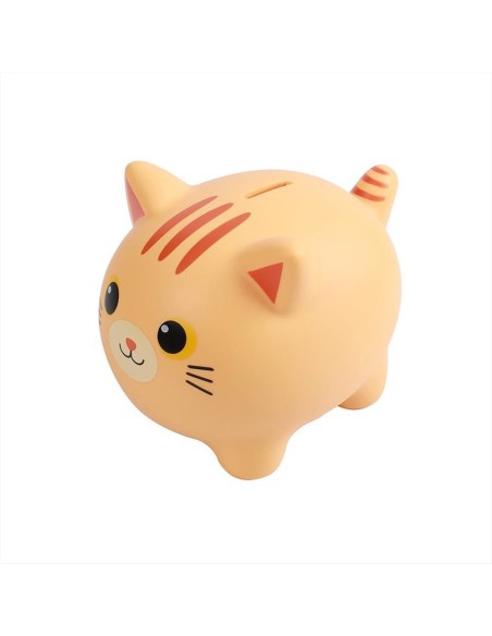 iTOTAL Salvadanaio Gatto Arancione Tabby 🐱💰 - Divertente e Spazioso 