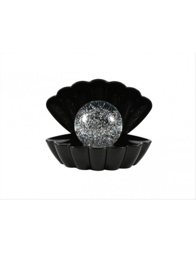 Lampada Conchiglia Glitterata Cambiacolore Nero 🐚🖤✨ Effetto acqua e 