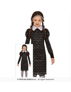 Costume Bambina Gotica Mercoledì -Taglie 3-12 Anni