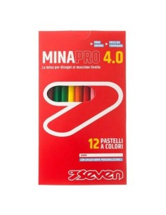 Pastelli Seven Mina PRO 4.0 ✏️🌈 | Scatola 12 Colori Brillanti