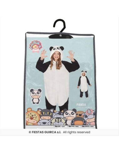 Costume Bambino Panda Kigurumi - 3 Taglie | Diamante Rosa