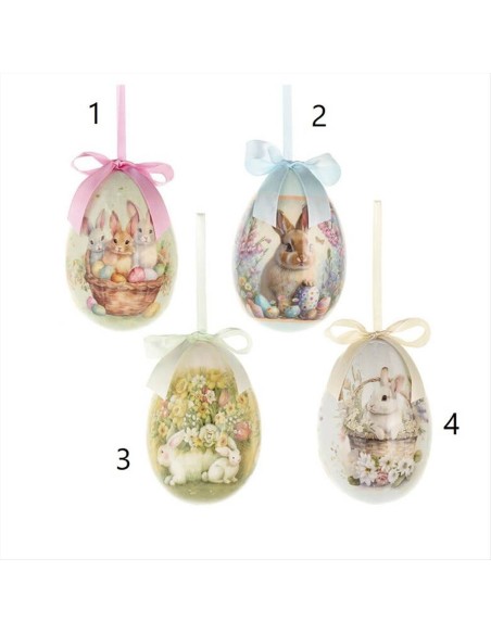 Uovo pasquale H12cm - 4 fantasie (1pz) | Diamante Rosa