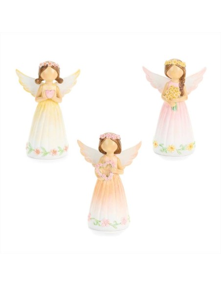 Angelo della primavera in resina H12cm - 3 varianti (1pz)
