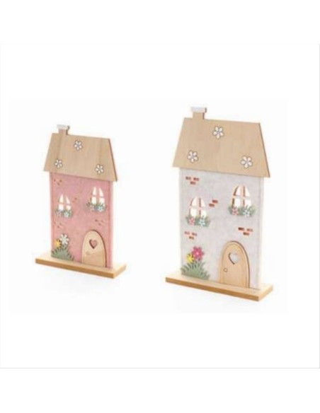 Casetta in feltro e legno - 2 colori 2 formati (1pz)