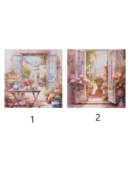 Quadro 30x30cm Fiorirà Nuvole di Stoffa - 2 fantasie (1pz)