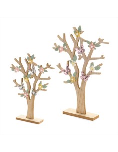 Albero primaverile con fiori in legno feltro - 2 formati (1pz)