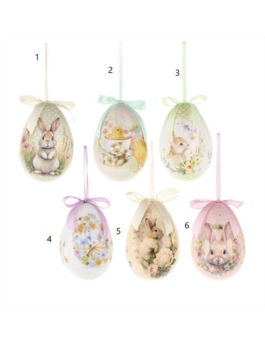 Uovo pasquale H10cm - 6 fantasie (1pz)