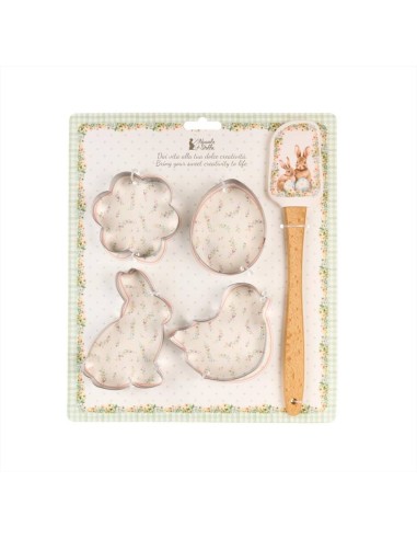 Spatola con 4 Stampini Pasquali Coniglietto Pepen