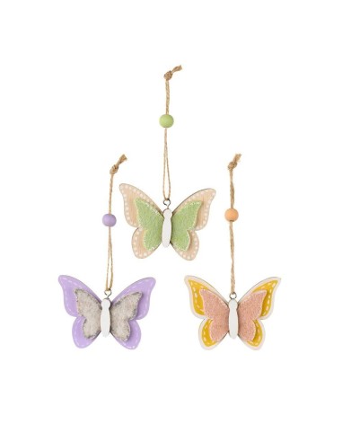 Farfalla da appendere in feltro H6cm - 3 colori (1pz)