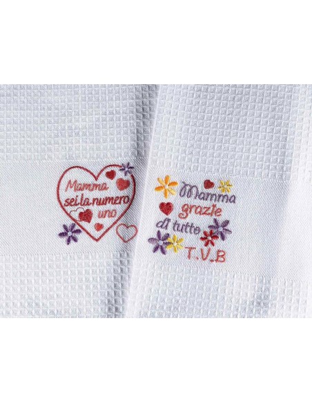 Set Asciugamano e Mestolo Mamma con Dedica