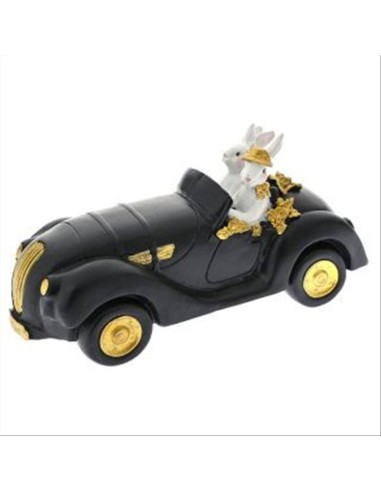 Coniglietti in automobile 23x8x12cm | Diamante Rosa