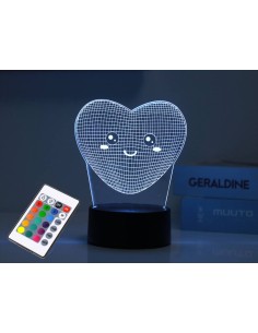 Lampada LED 3D FOLLOW YOUR HEART