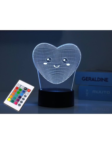 Lampada LED 3D FOLLOW YOUR HEART