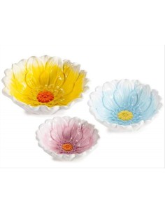 Ciotola a forma di fiore a rilievo - 3 colori e formati (1pz)