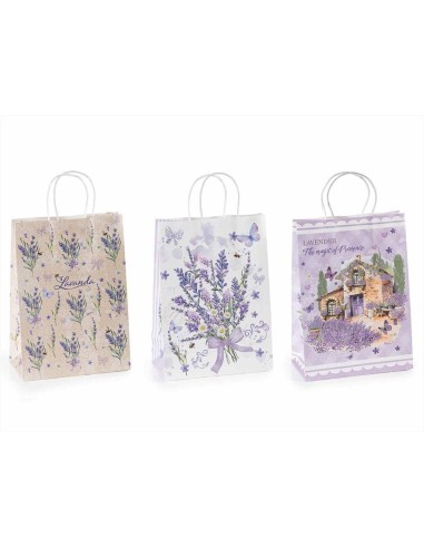 Busta grande 25,5x12,5x33cm Lavanda - 3 fantasie (1pz)