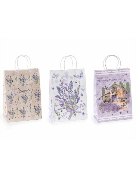 Busta grande 25,5x12,5x33cm Lavanda - 3 fantasie (1pz)