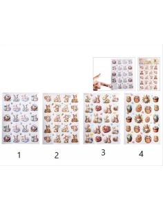 Adesivi Pasquali Colorati 40 Stickers 4 Fantasie 2