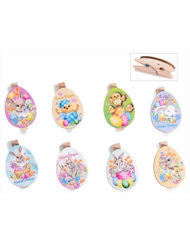 Chiudipacco Molletta Uovo di Pasqua 4 cm Decorazione