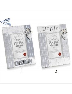 Portafoto Dedica Papà in Legno 16x21 cm Festa del Papà