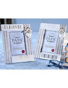 Portafoto Dedica Papà in Legno 16x21 cm Festa del Papà 2
