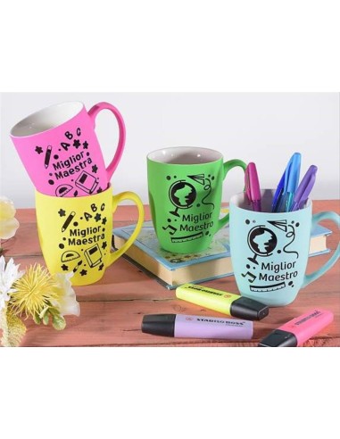 Tazza Dedica Maestro Maestra Soft Touch 300 ml 4 Colori