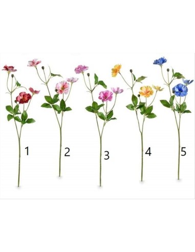 Ranuncolo Artificiale 46 cm 5 Colori Decorazione Floreale