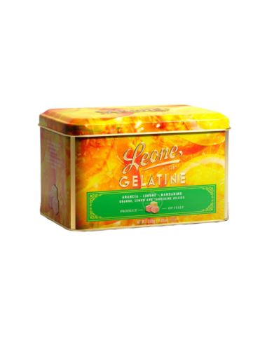 Gelatine di Frutta Cubifrutta Leone 200g - Latta Mista ai 3 Gusti 🍑🍋