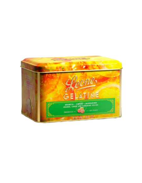 Gelatine di Frutta Cubifrutta Leone 200g - Latta Mista ai 3 Gusti 🍑🍋