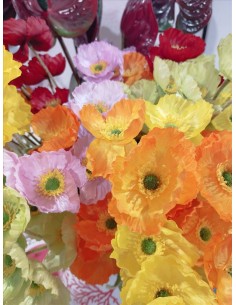 Papavero artificiale h 59cm | Diamante Rosa 2