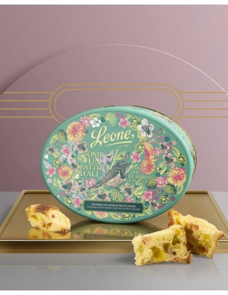 Colomba con Gelée di Frutta Leone 750g Latta Giardino Segreto Pasqua