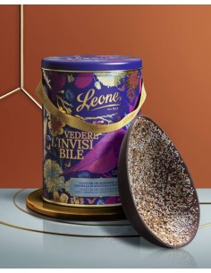 Uovo Cri Cri Fondente 70% con Nocciole Leone 350g Latta Giardino Segre