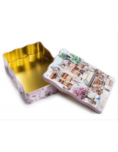 Scatola in latta Paesaggio Primaverile 13X18X5cm 2