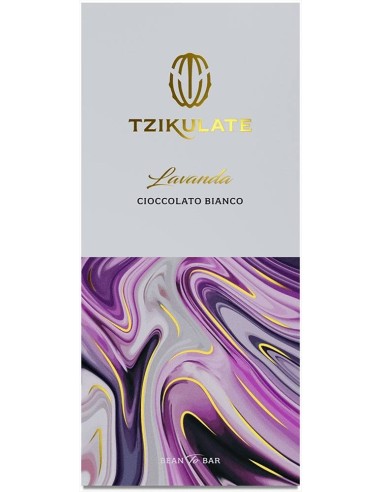 Tavoletta Cioccolato Bianco alla Lavanda Tzikulate 80g