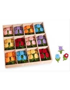 Chiudipacco tulipano H4cm - 6 colori (1pz)