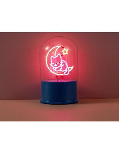 Lampada Cupola Girevole Gatto con Luna LED iTotal 9x9x15 cm