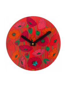 Orologio da parete 26cm Coquelicots Rosso | Diamante Rosa