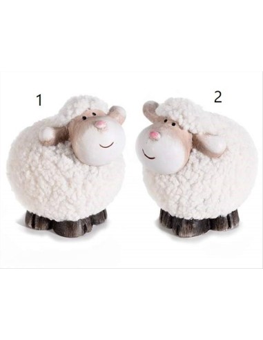 Pecora Decorativa in Terracotta 14,5 cm 2 Varianti