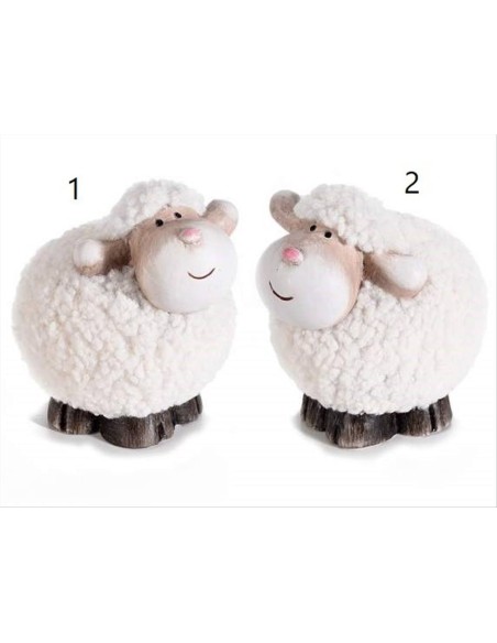 Pecora Decorativa in Terracotta 14,5 cm 2 Varianti
