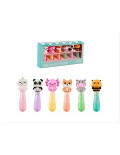 Evidenziatori Cute Animals Kawaii iTotal Set 6 Colori