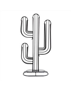 Cactus portacapsule in metallo nero | Diamante Rosa