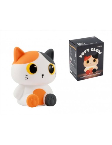 Luce Notturna Gatto Arancione Silicone iTotal 16 cm