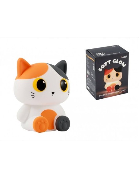 Luce Notturna Gatto Arancione Silicone iTotal 16 cm